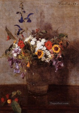 Flores diversas Henri Fantin Latour Pinturas al óleo